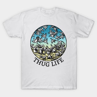 Thug Life ///// Vintage Medieval Illustration Design T-Shirt